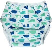 Bamboo Baby Swim Nappy - Blue Whale (3-15kg)